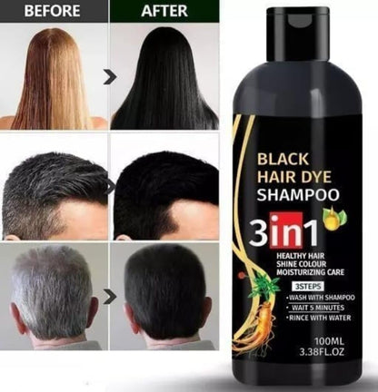 Instant Black Herbal Hair Shampoo 3 in 1 (100ml) Pack Of 2
