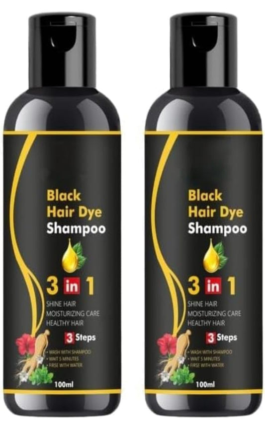 Instant Black Herbal Hair Shampoo 3 in 1 (100ml) Pack Of 2